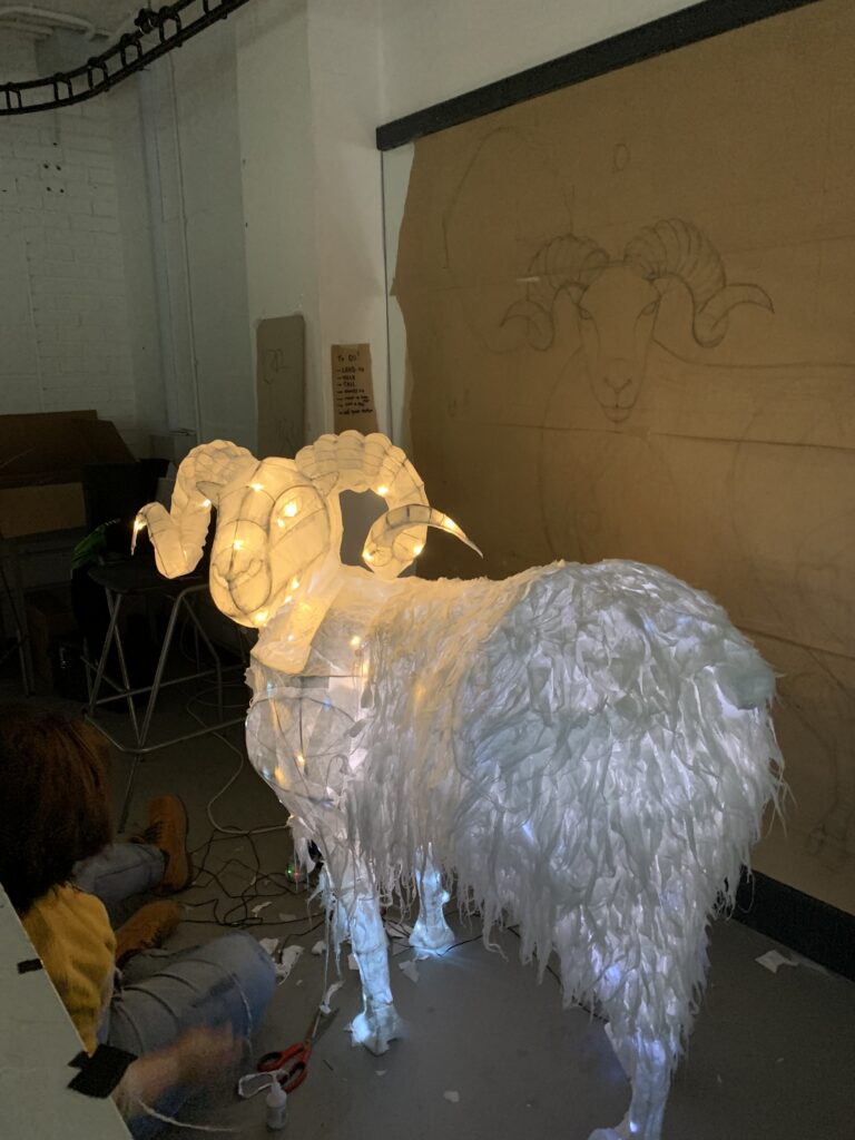 Adding wool texture - made from tyvek to be waterproof