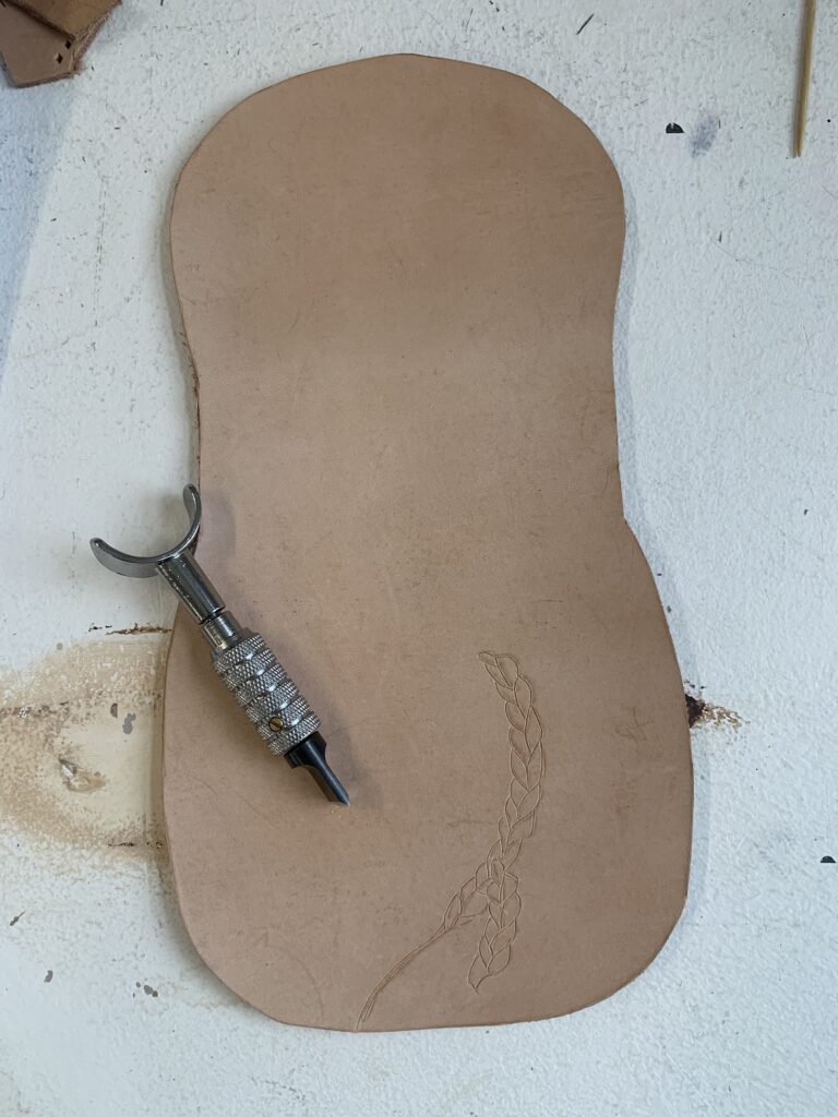 Practicing tooling on the back