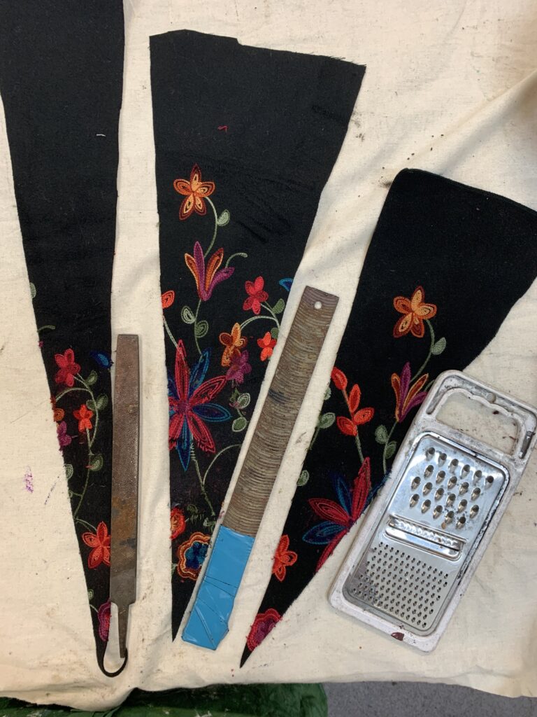 Trialing different distressing techniques