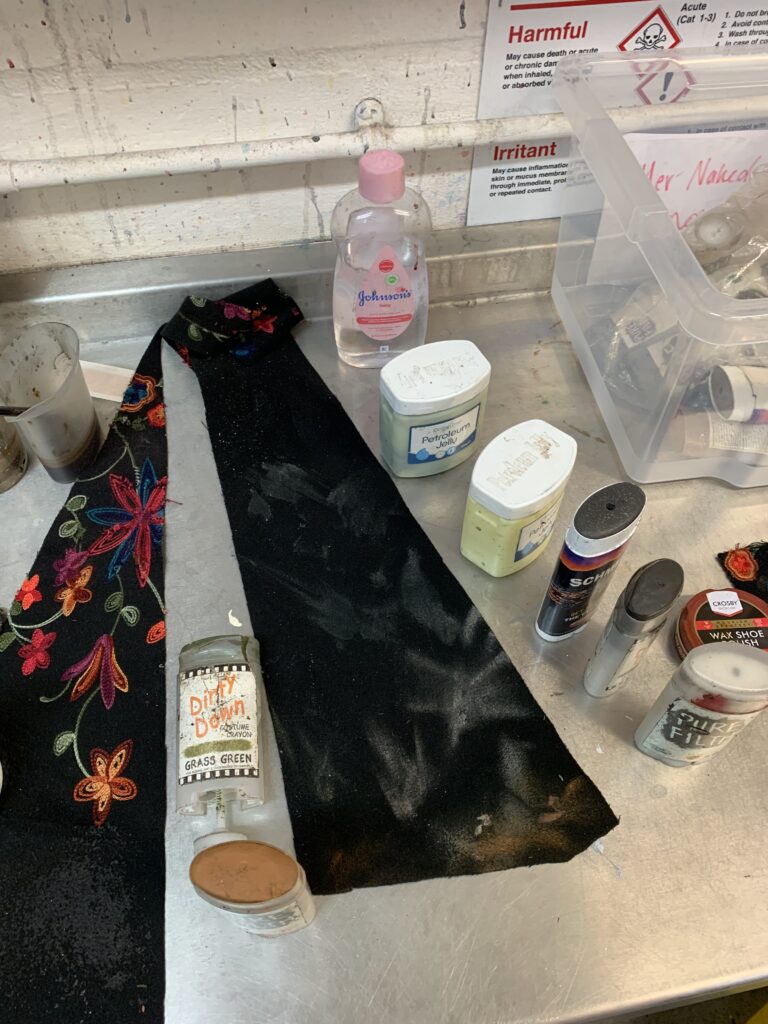 Designer wanted sewing machine oil stains