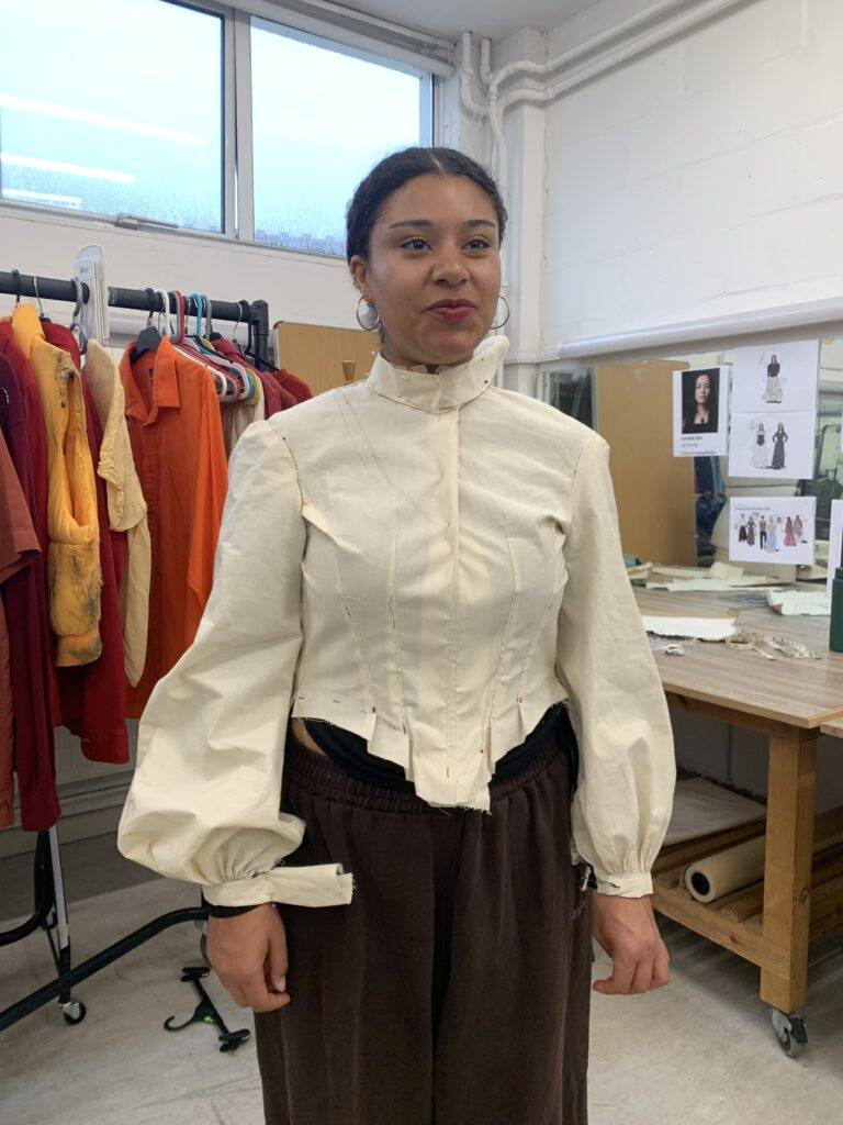 First toile fitting - Trying different sleeve styles
