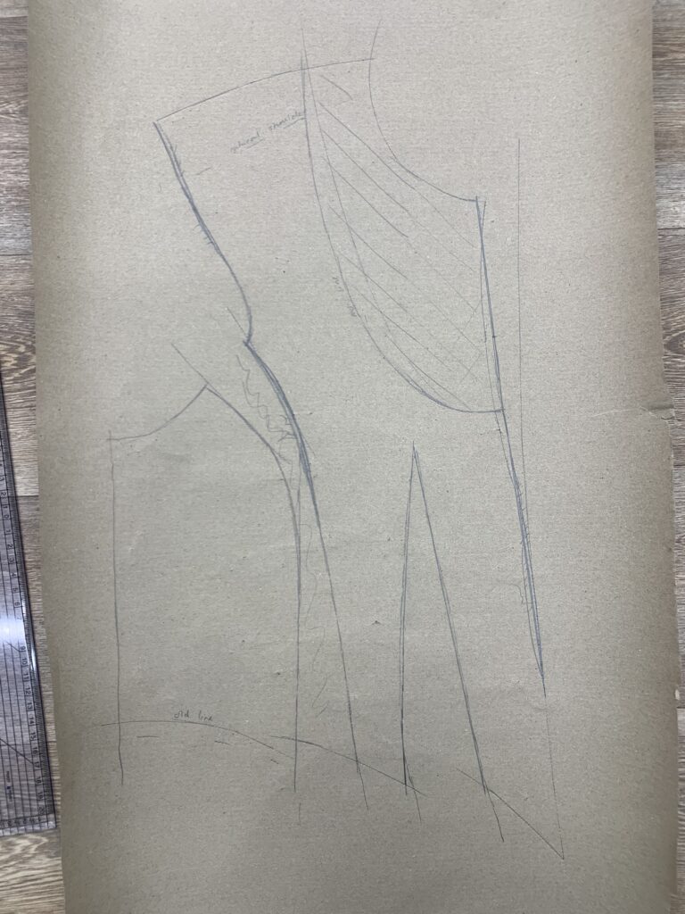 Converted dart into a princess seam to get needed curve