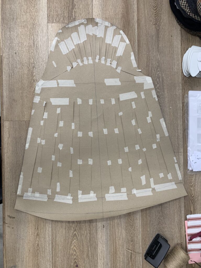 Sleeve pattern with added fullness at the crown and extra length for some drape over the wrist
