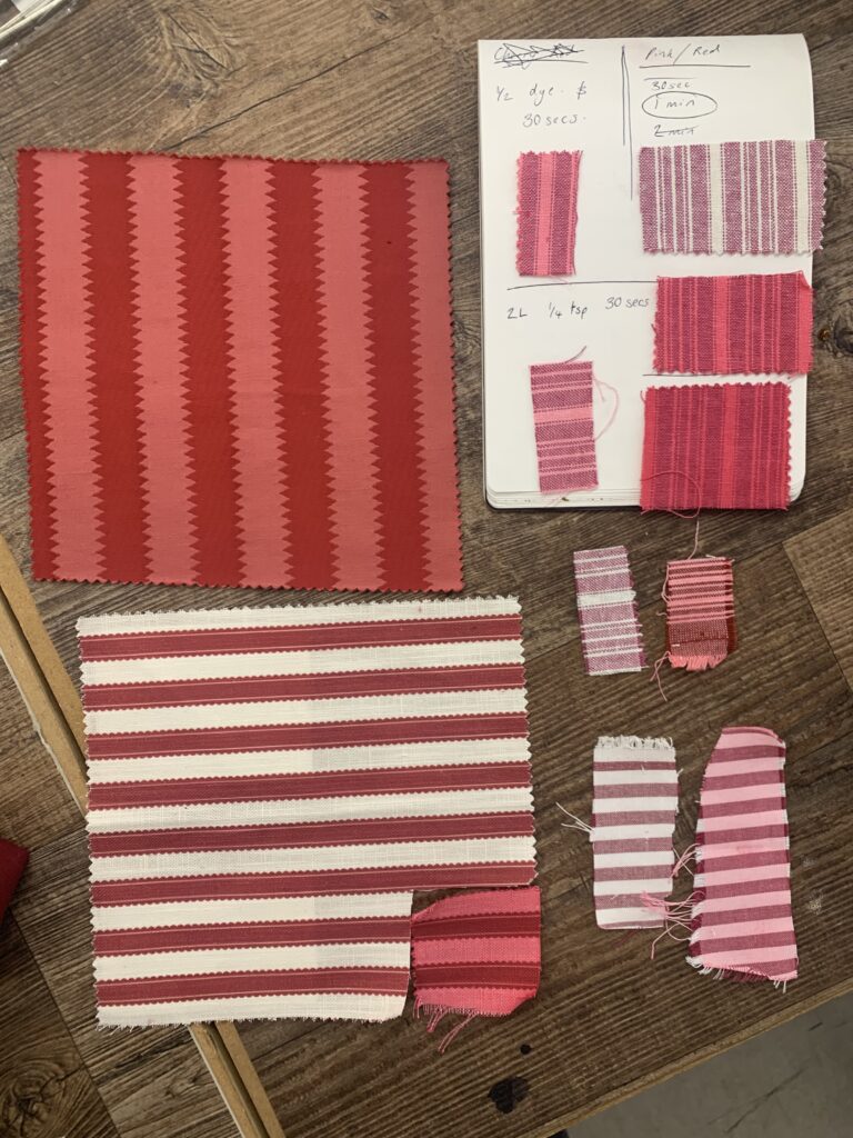 Choosing fabric with desinger