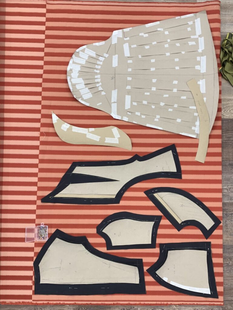 Cutting out fabric