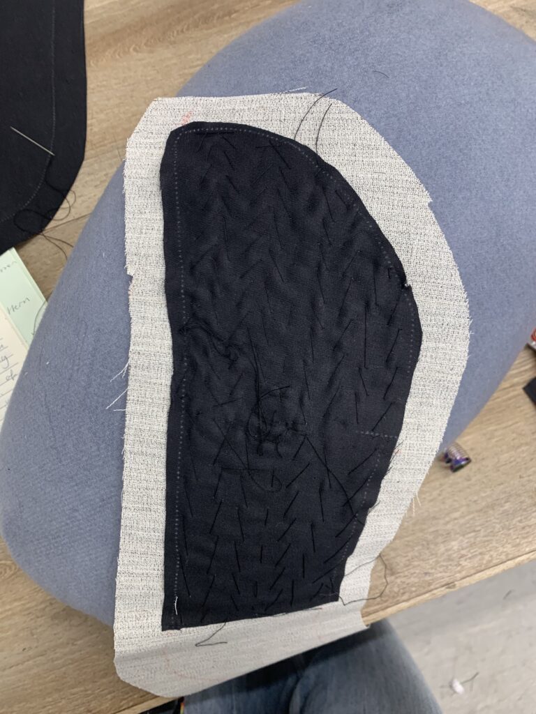Pad stitching lapels